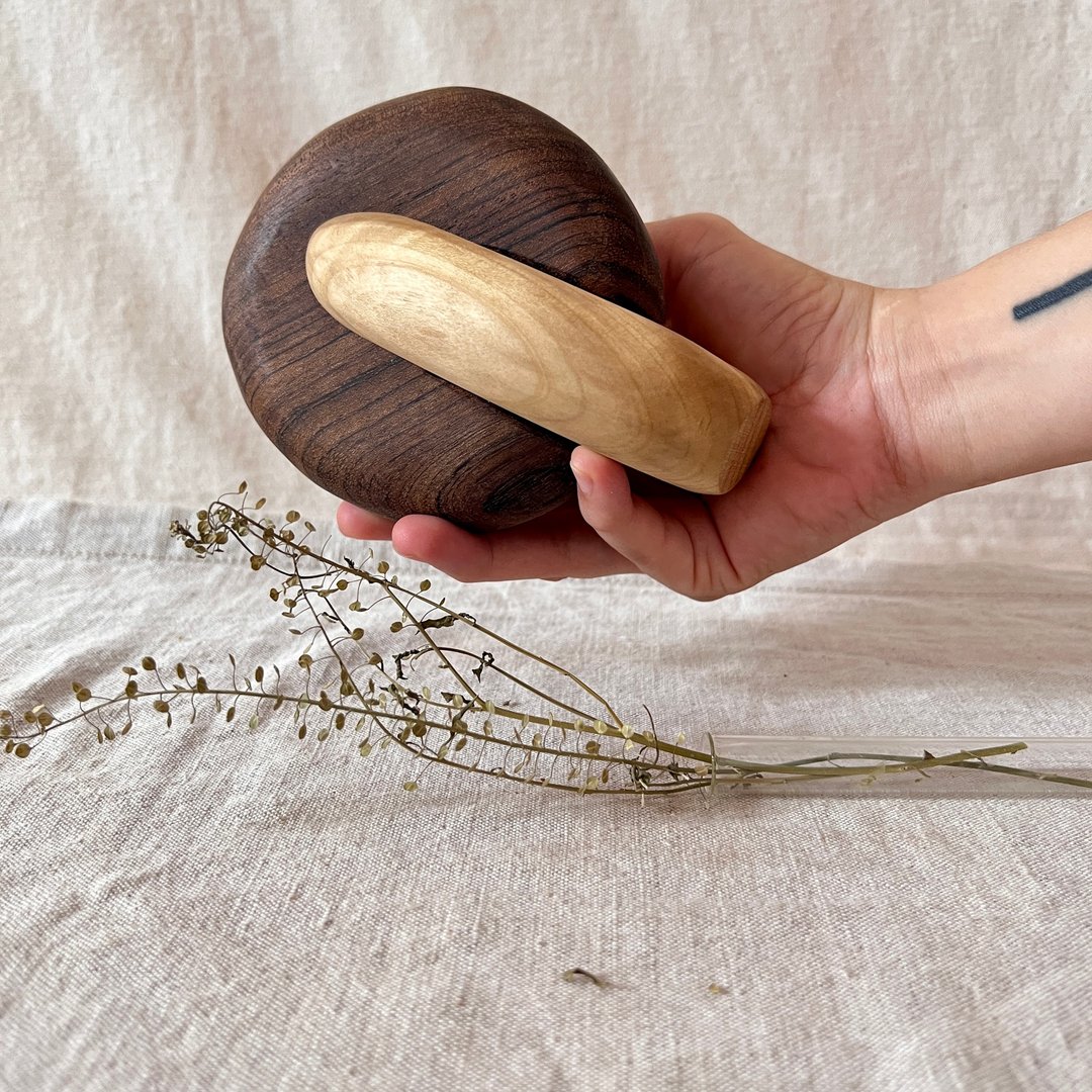 手塑原木花器 - 花瓶/陶器 - 木头 多色