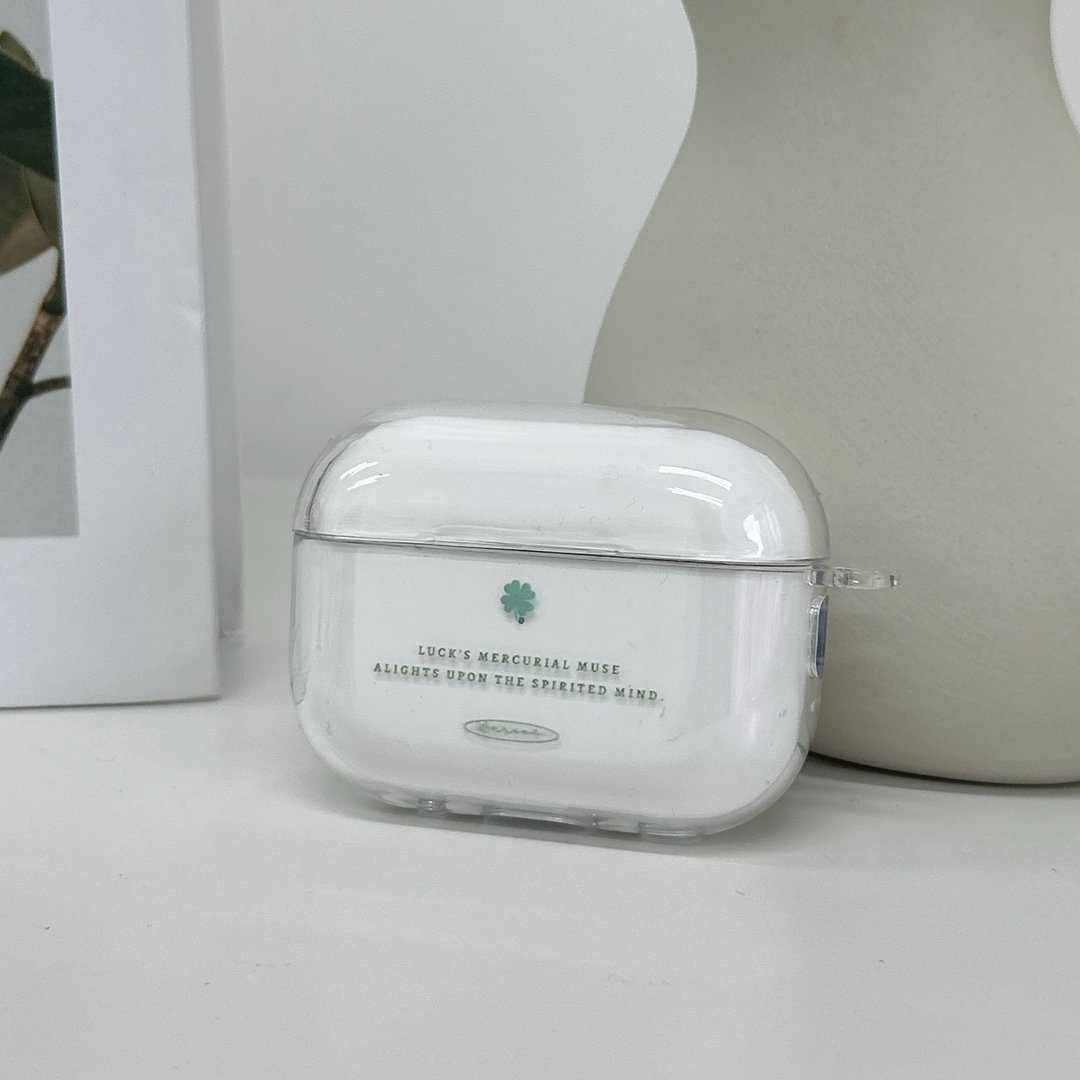 【不发黄】四叶草超轻透水晶AirPods硬壳 - 耳机收纳 - 塑料 透明