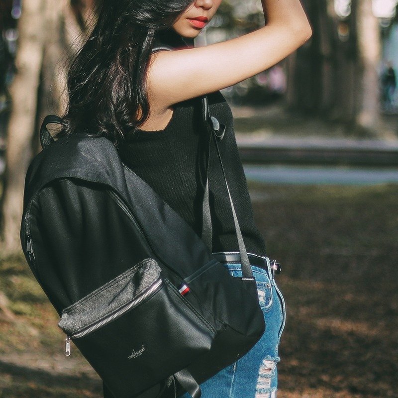 火柴木设计 Matchwood Infantry 简约经典后背包 书包 旅行包 笔电包 17寸笔电夹层 皮革黑色 - 后背包/双肩包 - 其他材质 黑色