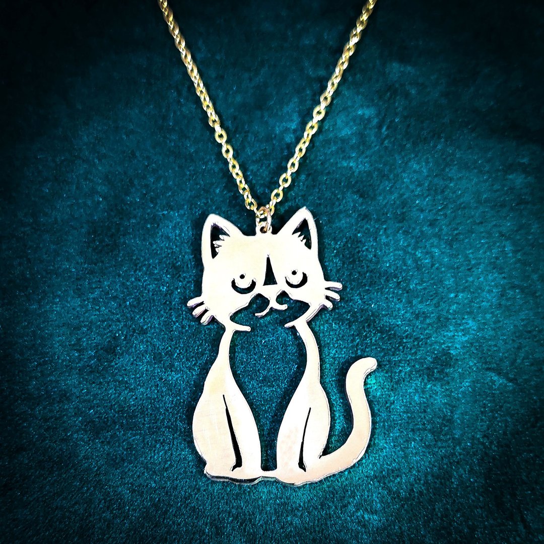 可爱猫咪造型坠饰 : Amore Accessories - 项链 - 铜/黄铜 银色