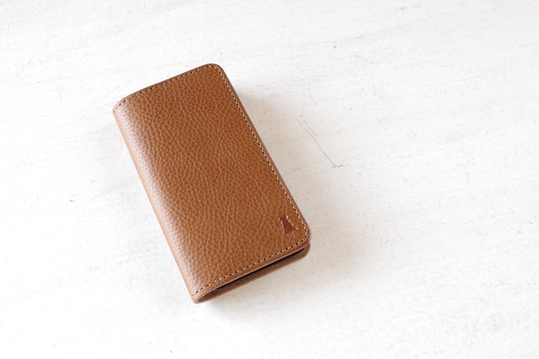 [Made to order] iPhone case camel - 手机壳/手机套 - 真皮 咖啡色