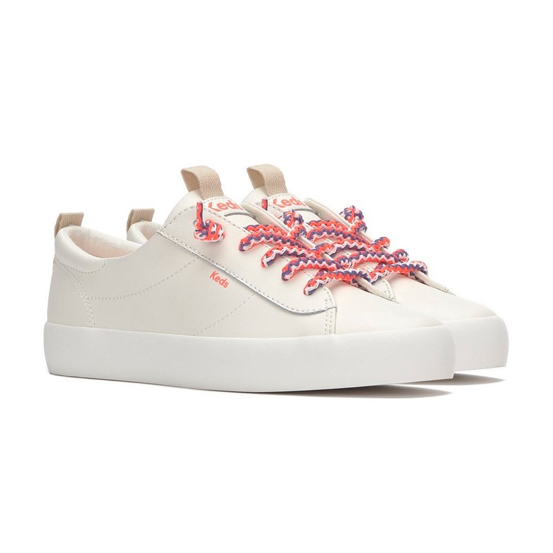 KEDS KICKBACK LEATHER ROUND LACES 质感皮革休闲鞋 WH68415 - 女款休闲鞋 - 真皮 