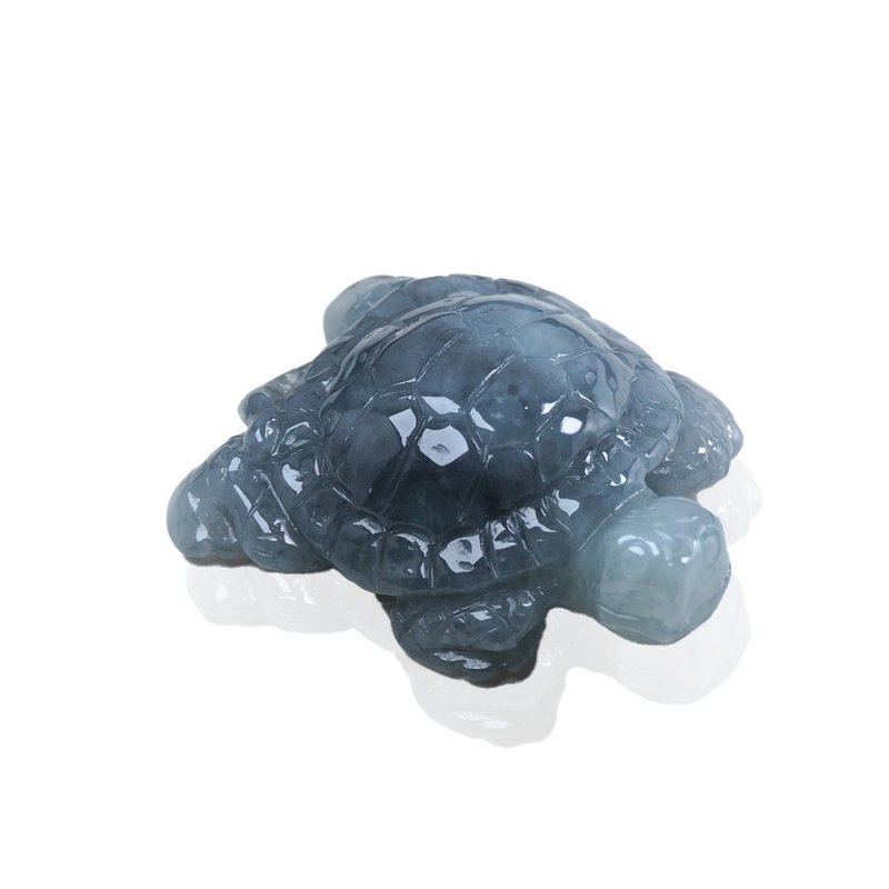 【吉祥·长寿】冰种飘乌鸡翡翠乌龟摆饰 |天然缅甸玉翡翠A货|送礼 - 摆饰 - 玉石 多色