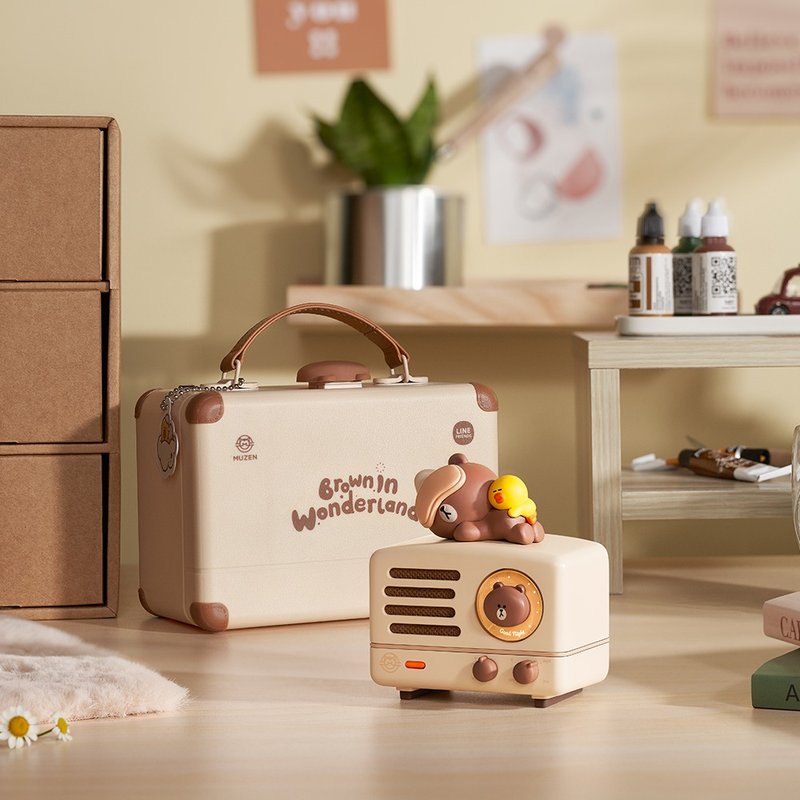 MUZEN x LINE联名 OTR Metal 蓝牙喇叭收音机-熊大晚安珍藏版 - 扩音器/喇叭 - 其他金属 多色