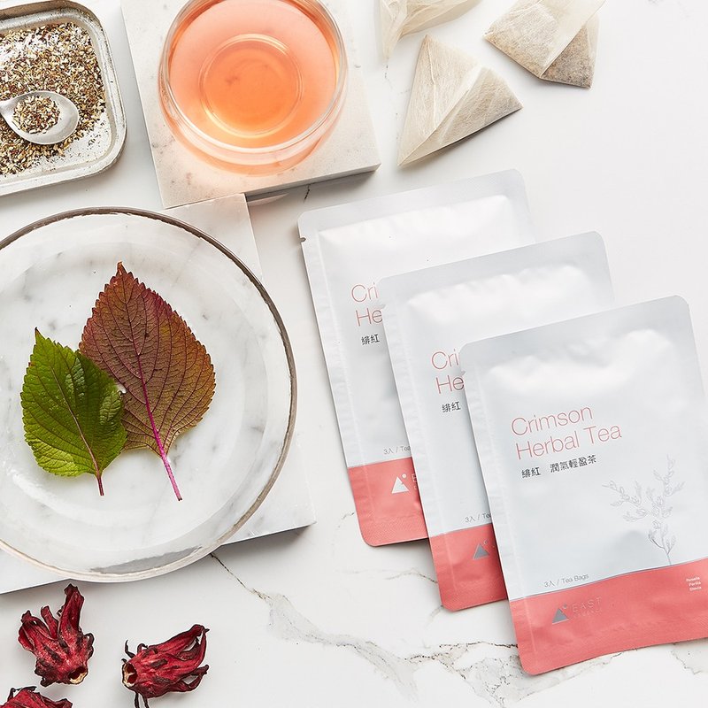 绯红 润气轻盈茶随手包 洛神清新微酸甜 3立体茶包入 - 茶 - 新鲜食材 红色