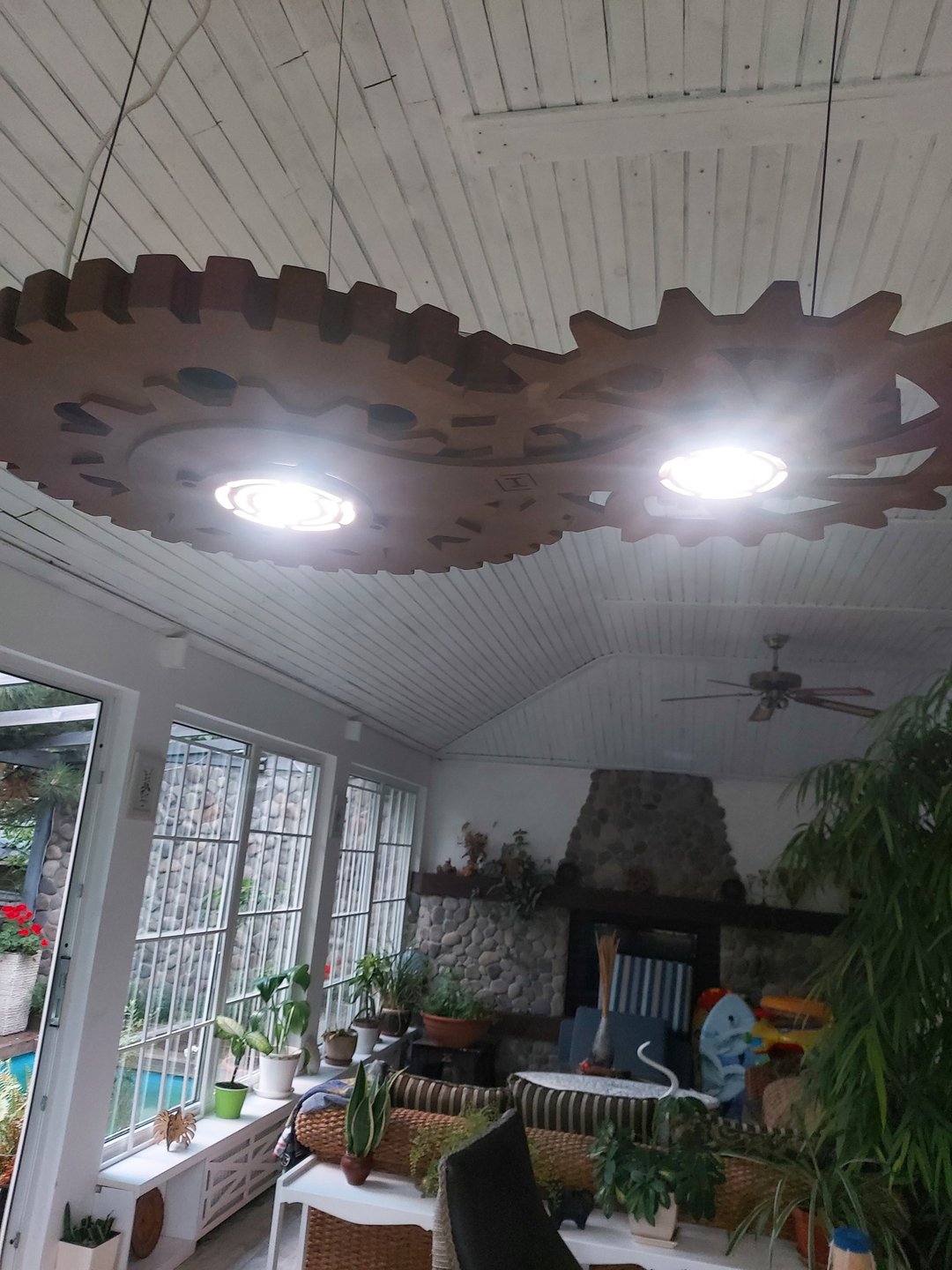 vintage handmade pendant rectangular lamp made of liquid metal,loft art style - 灯具/灯饰 - 木头 咖啡色