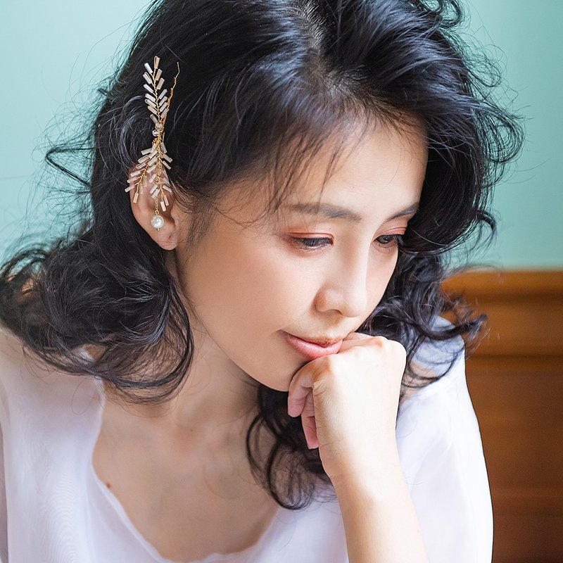 Florence //白月光//一字夹 - 发饰 - 其他材质 金色