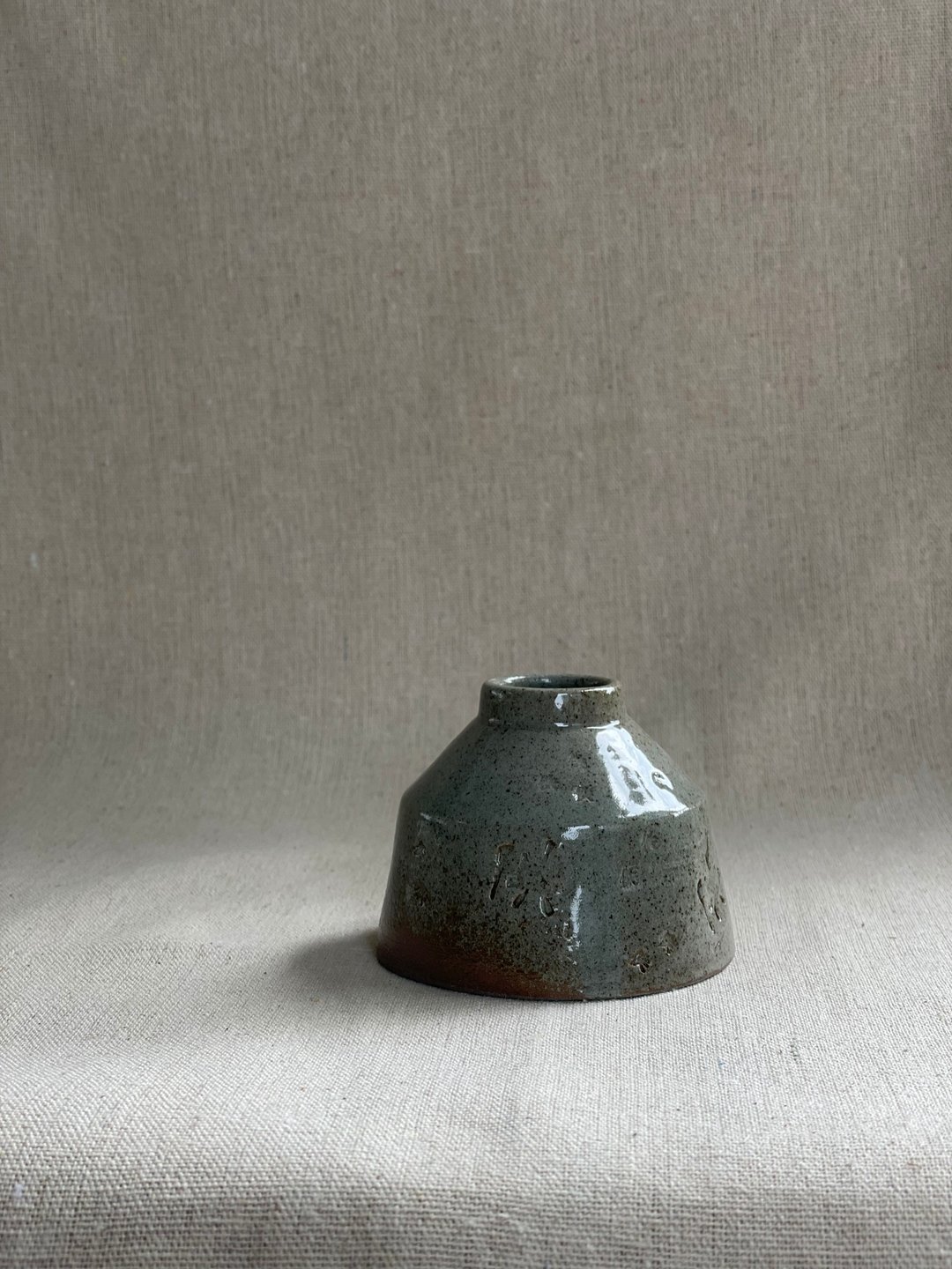 墨陶花器 - 花瓶/陶器 - 陶 灰色