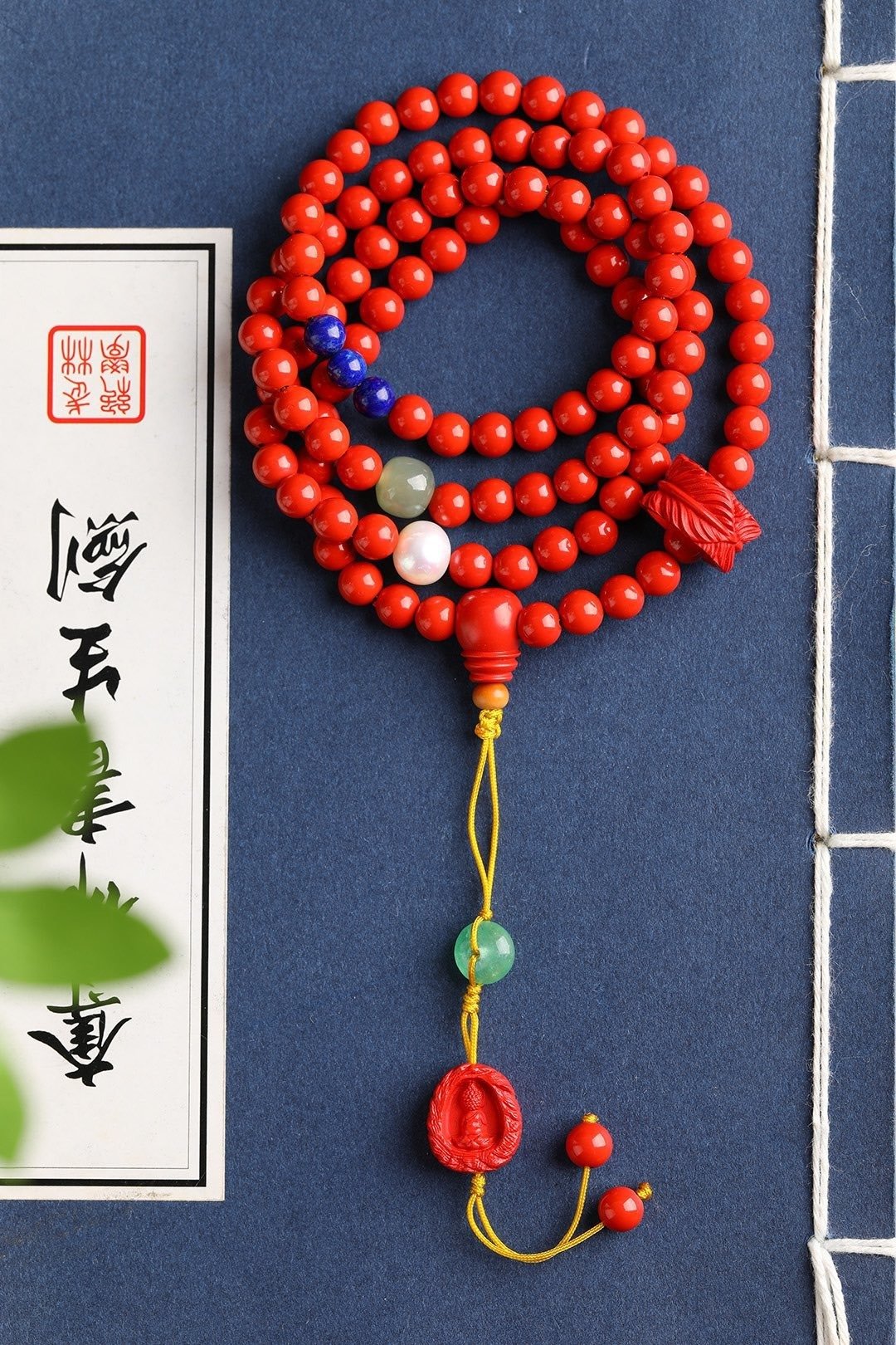 天然原矿朱砂精品红砂108颗佛珠手链项链两用款朱砂含量高达95% - 手链/手环 - 宝石 