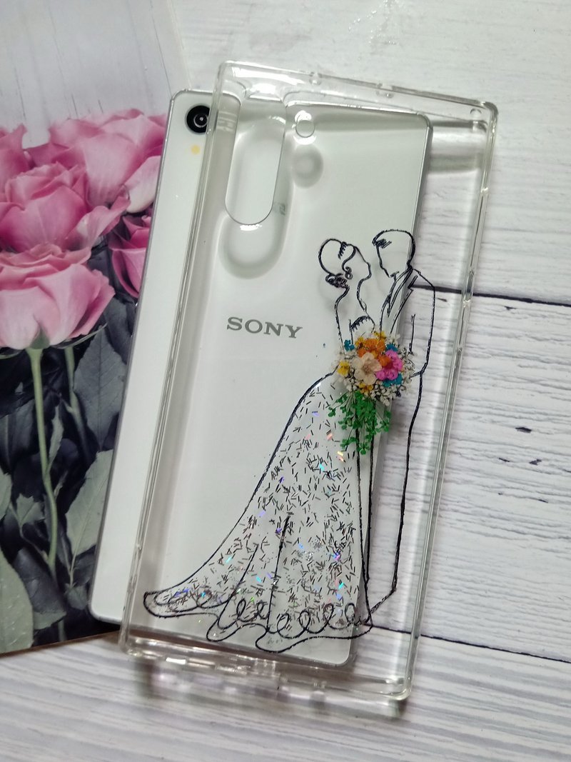 手作押花手机保护壳,Samsung Galaxy Note 10适用,幸福 - 手机壳/手机套 - 塑料 多色