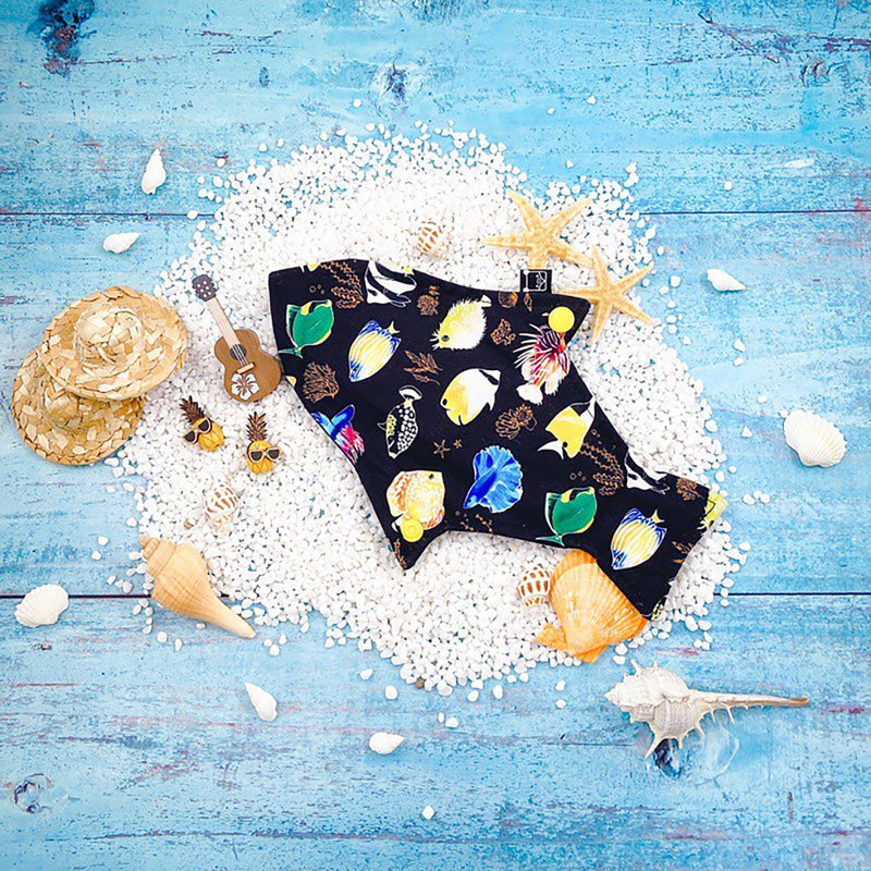 24cm或29cm 鱼可重复使用垫月经垫失禁防水 防漏 可水洗 有防水層 - 生理用品 - 棉．麻 蓝色