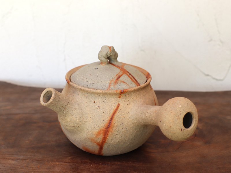 备前烧 急须・织部烧 k1-095 - 茶具/茶杯 - 陶 橘色