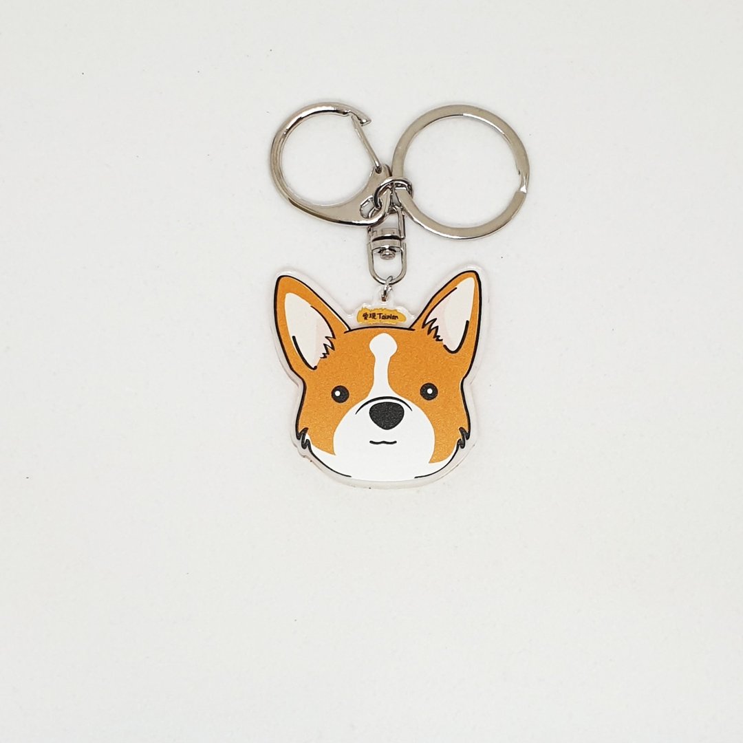 柯基 自创犬猫多图样 双面 压克力钥匙圈 / 吊饰 / 吊牌 - 其他 - 塑料 多色