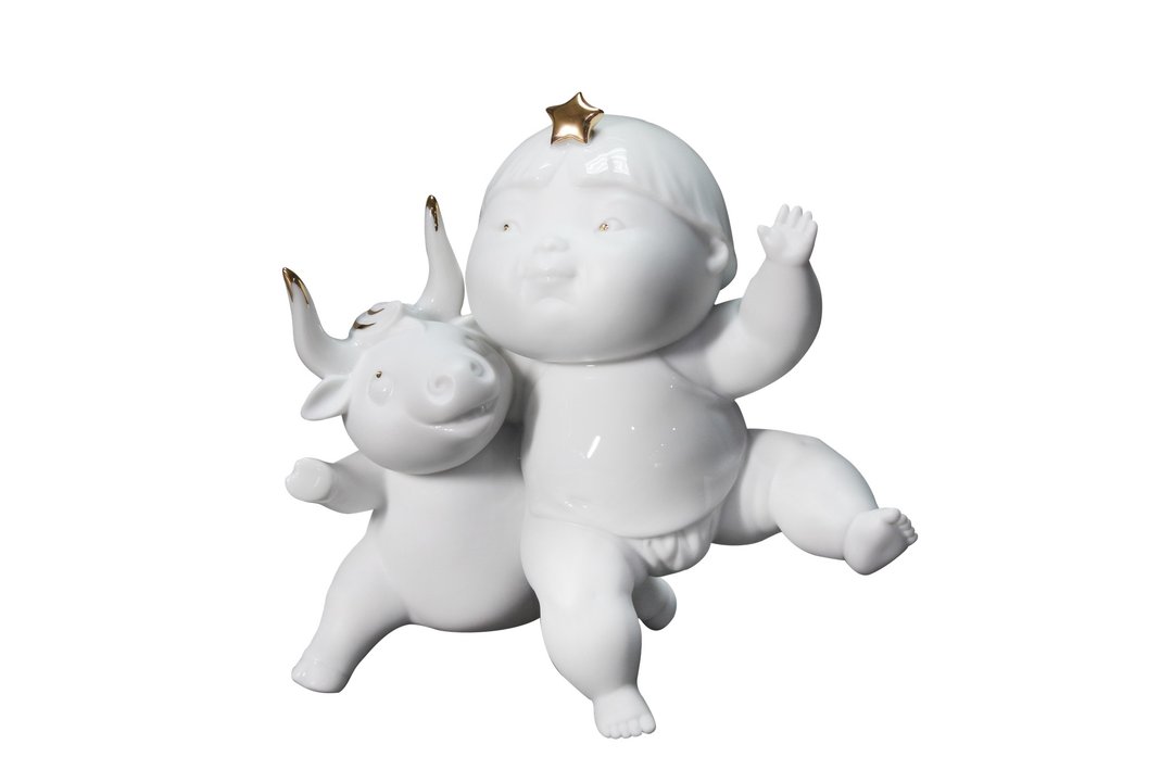 1300│12星座瓷娃系列-金牛座_摆饰_精品瓷器 - 摆饰 - 瓷 白色