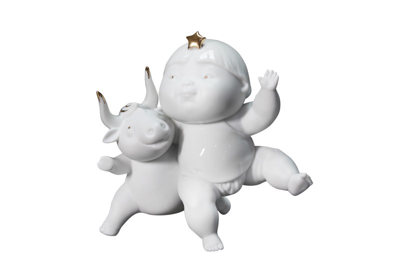 1300│12星座瓷娃系列-金牛座_摆饰_精品瓷器 - 摆饰 - 瓷 白色