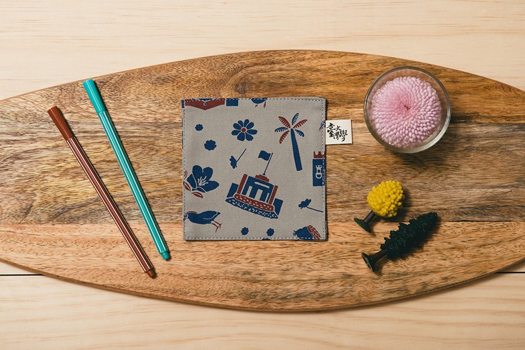 台湾大学 NTU 杯垫 - 铅灰 - 杯垫 - 棉．麻 灰色