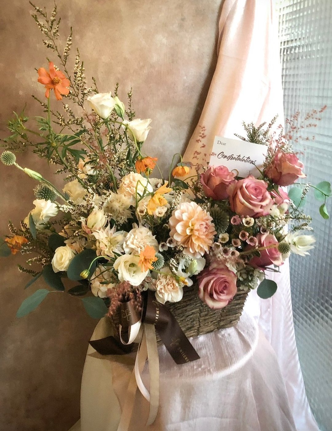 SCgift 热力绽放祝贺鲜花篮 开幕/升迁/演唱会活动 - 干燥花/捧花 - 植物．花 