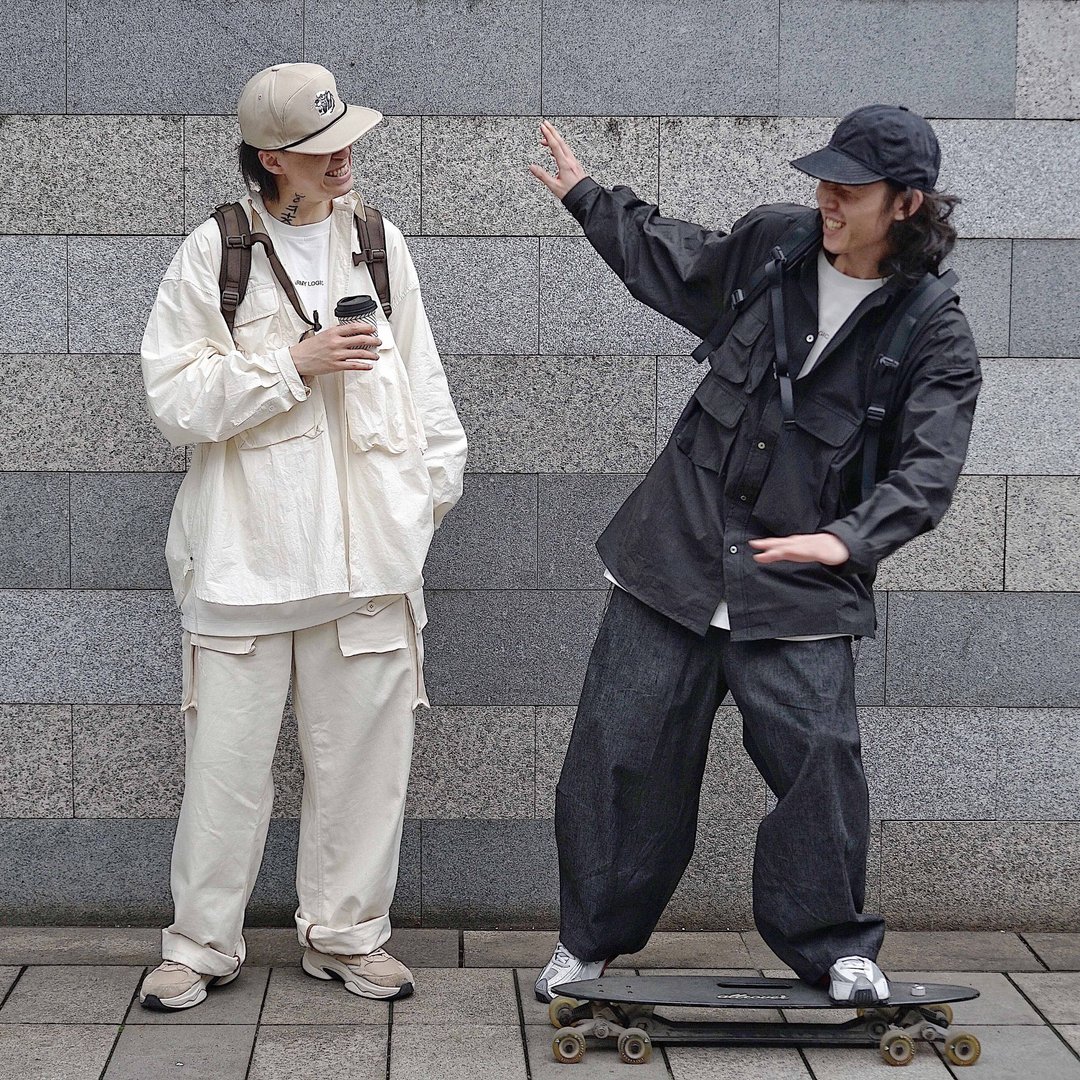 ARMY LOGIC 薄款登山工装衬衫 - 男装衬衫 - 棉 黑色