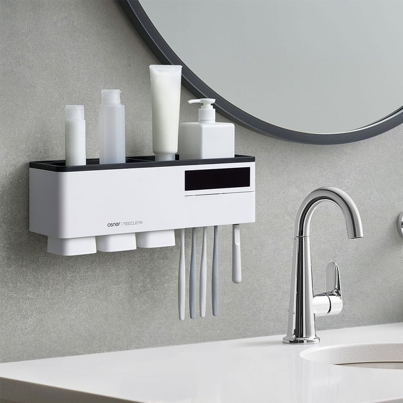 已下架【Osner韩国欧绅】智能紫外线消毒牙刷置物架豪华家庭组C10 - 卫浴用品 - 其他材质 白色