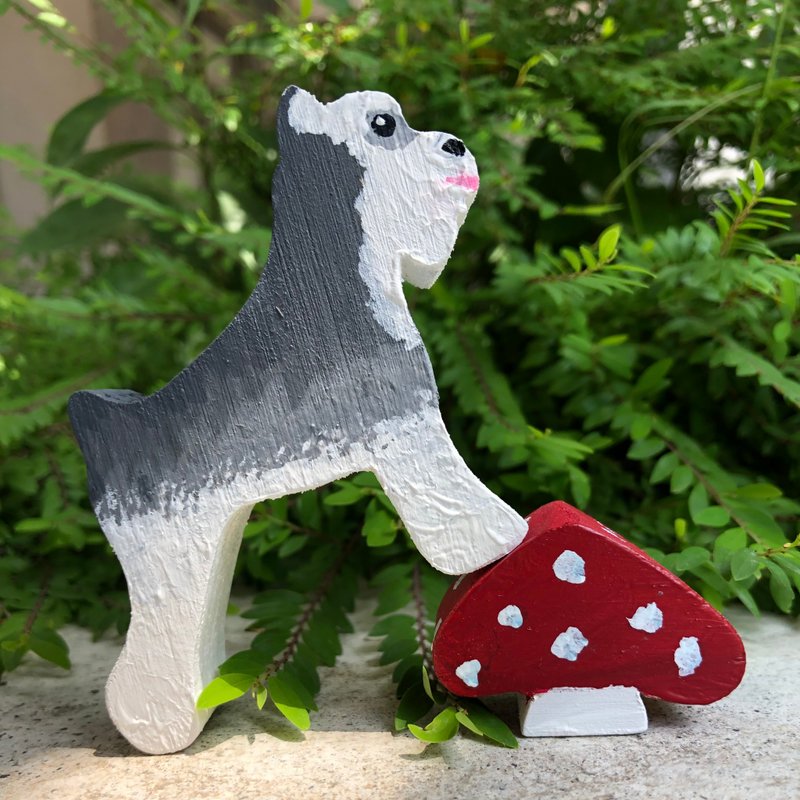 雪纳瑞-彩绘积木DIY材料包 - 插画/绘画/写字 - 木头 咖啡色