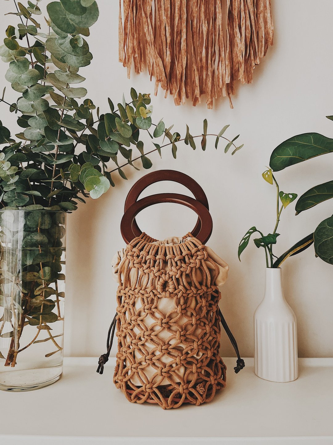 │10月│秋天 Macrame 编织课程 -栗子包 木环 手提包 - 编织/羊毛毡/布艺 - 棉 