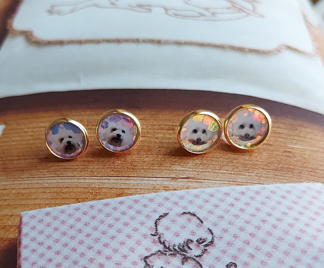 宠物猫咪耳环 I 纪念饰品  /耳环/钥匙圈 - 耳环/耳夹 - 其他材质 