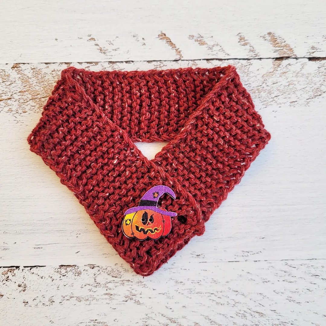 Halloween Cat/Dog Scarf/Halloween Pet Outfit Bandana - 衣/帽 - 羊毛 