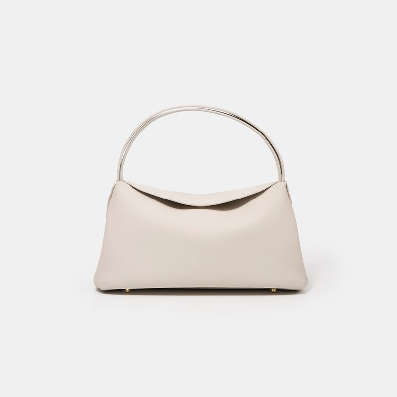 Two-Tone Hobo 玉米基纯素皮革 手提包 侧背包 灰色 - 手提包/手提袋 - 人造皮革 白色