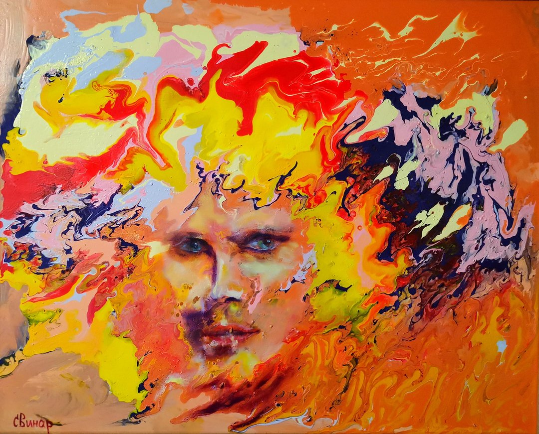 Abstract Oil Painting Woman Love Art Original Man Girl Artist Svinar Oksana - 其他 - 其他材质 多色