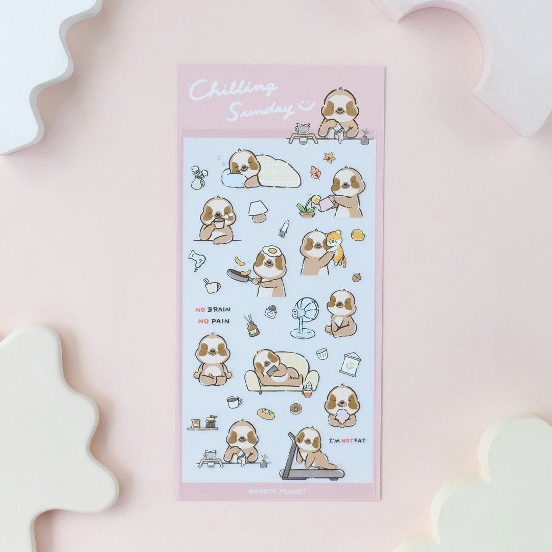 Sticker : Chilling Sunday - 贴纸 - 纸 