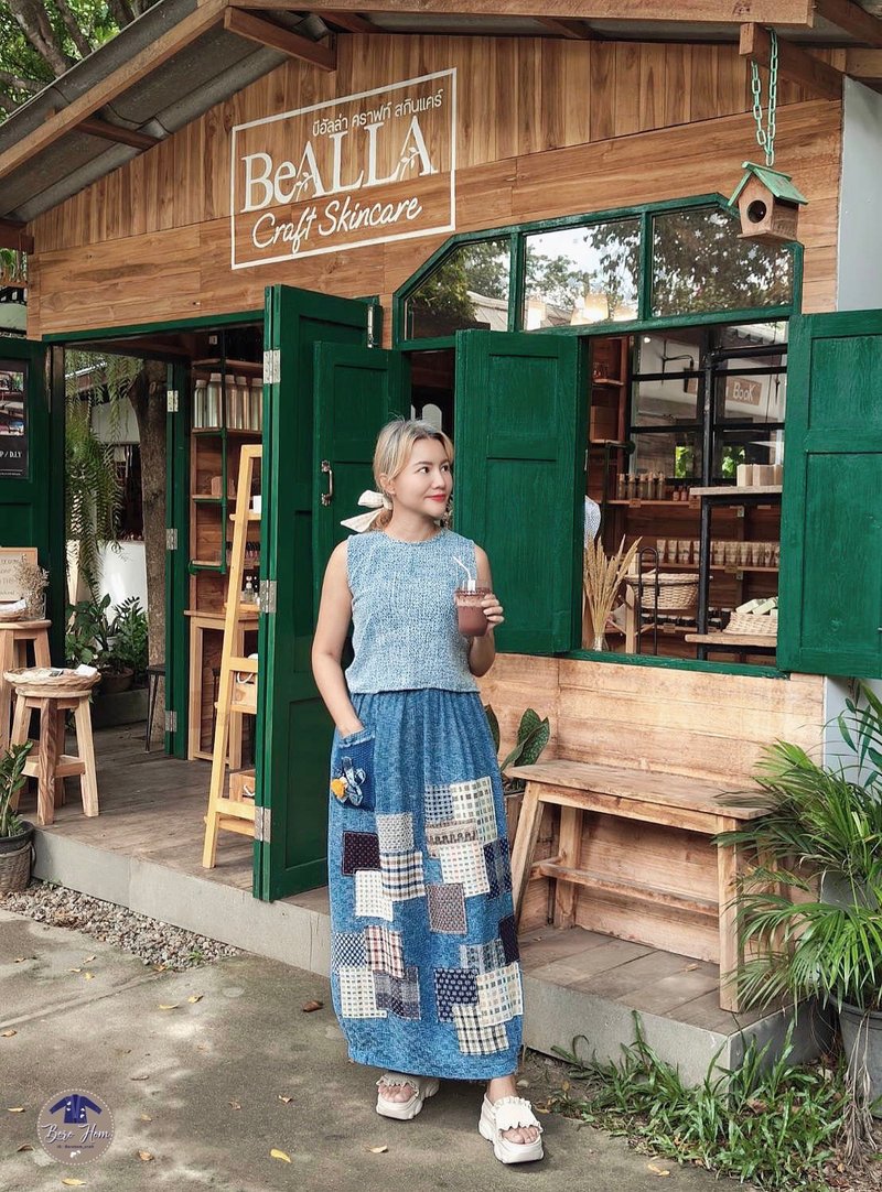 气球裙 - 裙子 - 棉．麻 多色