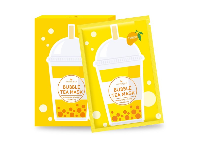 珍珠奶茶面膜系列 芒果滋润面膜 5入/盒 - 面膜/冻膜 - 其他材质 黄色