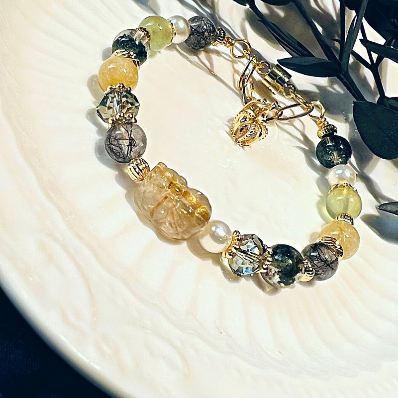 carina accessories 钛金貔貅 水晶手链 生命灵数 定制化 星座 - 手链/手环 - 水晶 多色