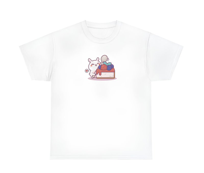 日式草莓蛋糕 甜美食物 T 恤 - 男装衬衫 - 棉．麻 多色