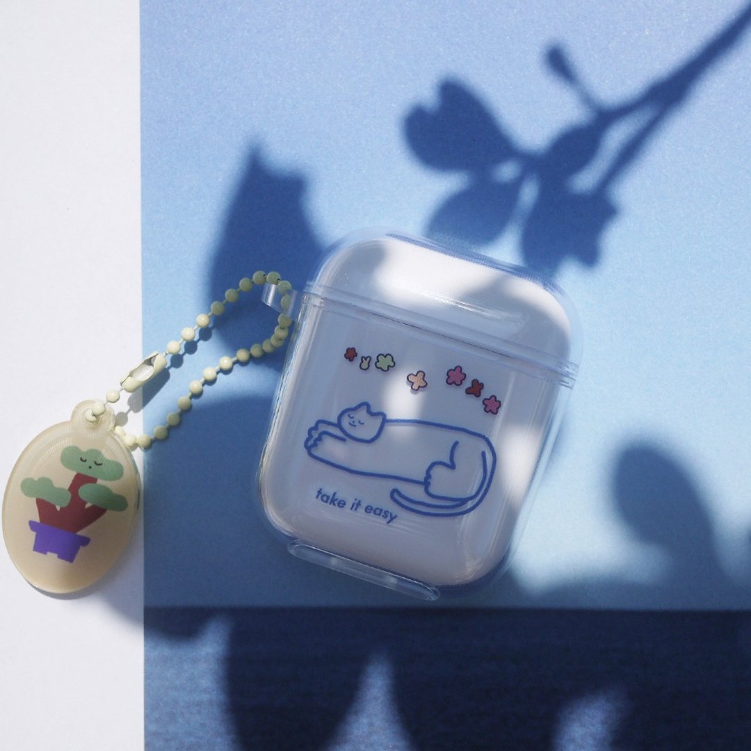 猫耳机透明保护套适用于苹果airpods1/2代 - 耳机收纳 - 环保材料 透明