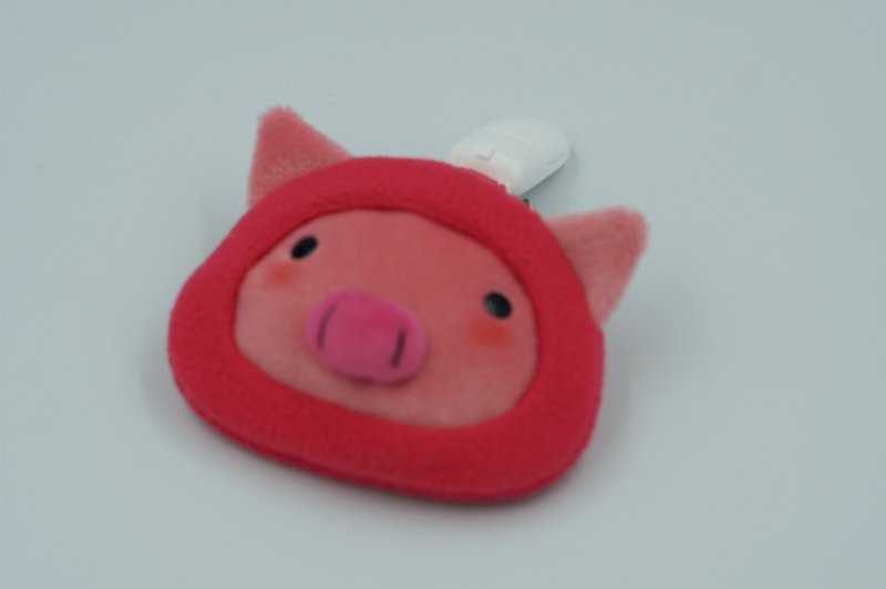 Bucute小红猪护身符.御守套.平安符袋/宝宝专用/手工制作/弥月礼物 - 满月礼盒 - 聚酯纤维 红色