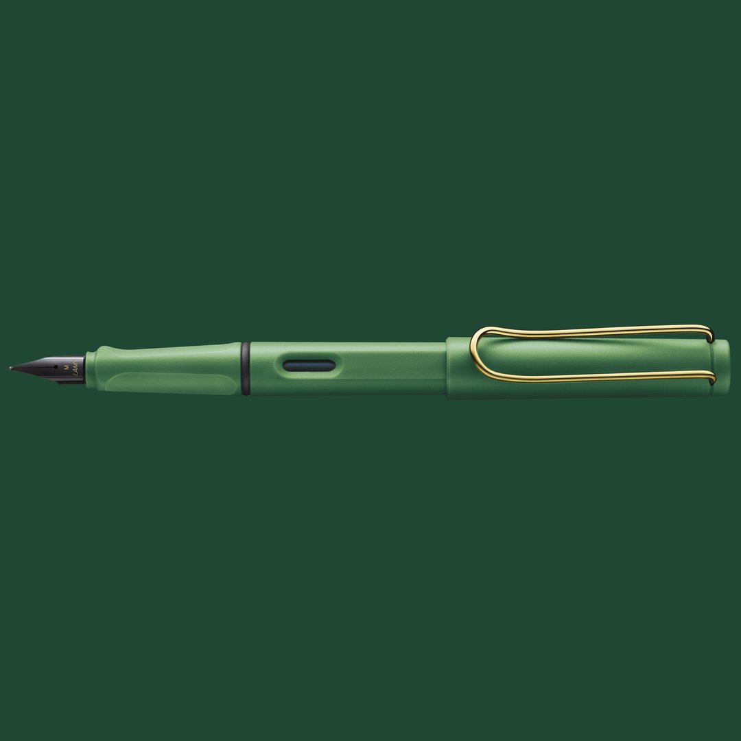 【雷雕刻字2024】LAMY 钢笔 限量独家 / SAFARI / 复古绿金夹 - 钢笔 - 塑料 绿色