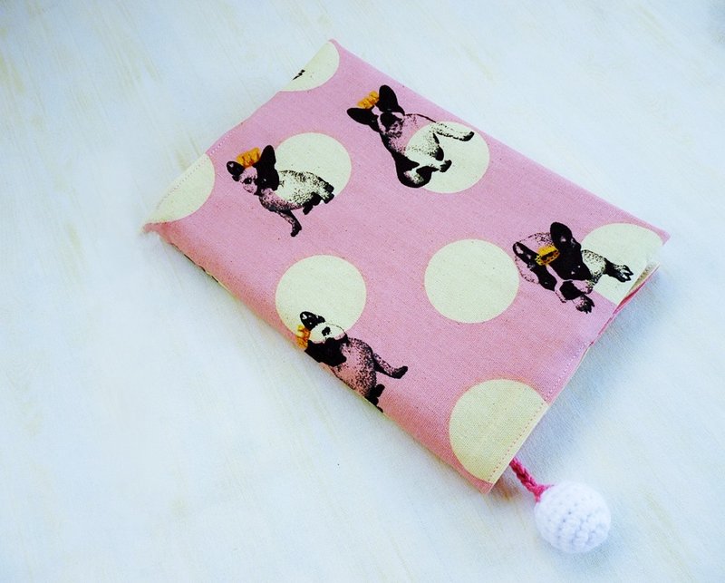 手鈎毛线球书签法斗书衣 手帐套 A5 25K - 笔记本/手帐 - 棉．麻 粉红色