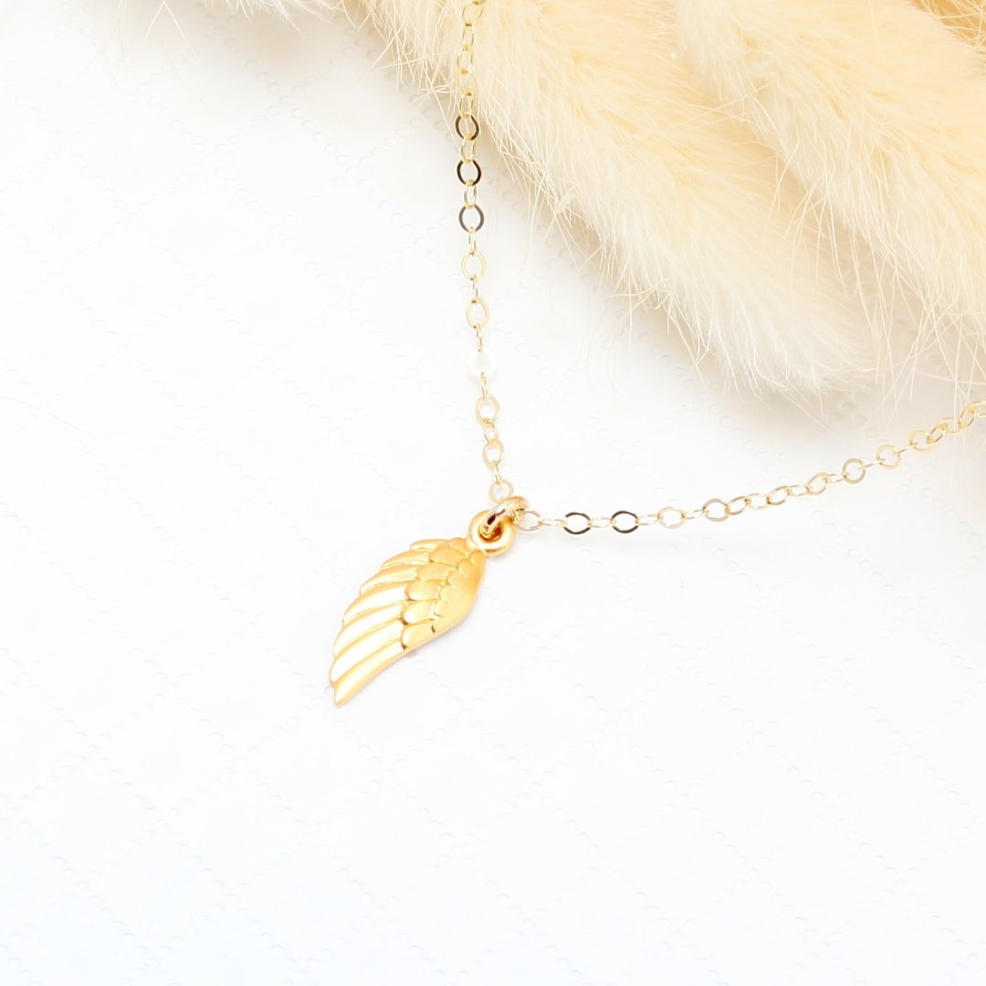 【Angel & Me】天使翅膀 s925 纯银 厚镀 24k纯金 项链 生日礼物 - 项链 - 纯银 金色