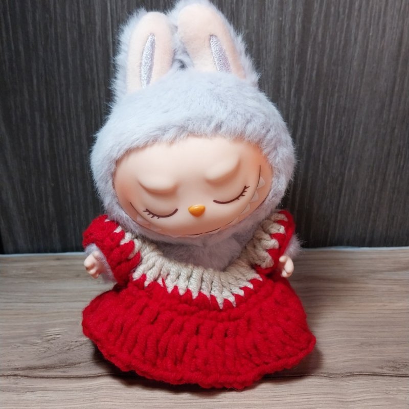 Laboo V1 V2 娃娃套装，纱线，红，棕色裙子，可爱 - 玩偶/公仔 - 其他材质 红色