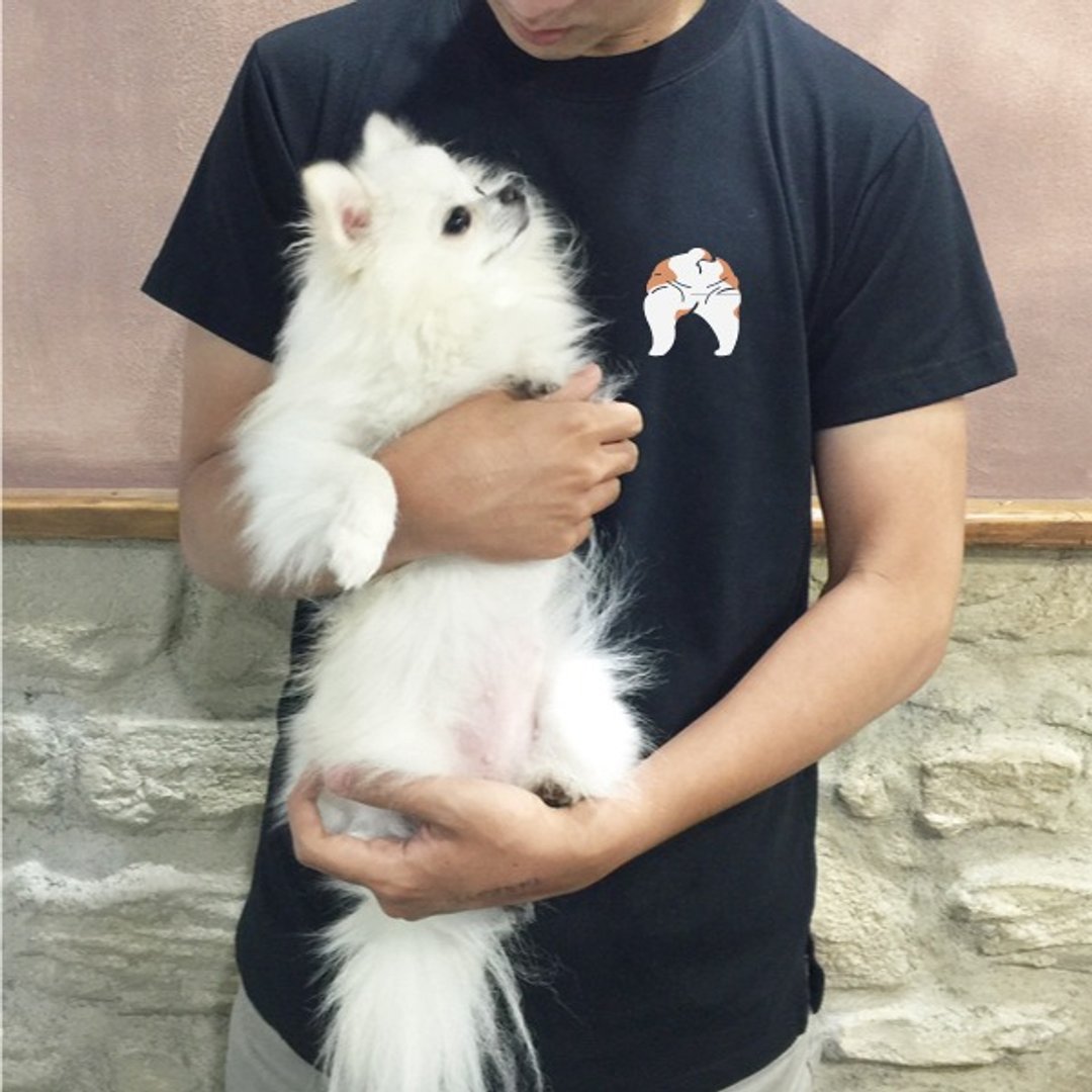 NINKYPUP 毛孩萌屁屁 英斗反光T-shirt - 男装上衣/T 恤 - 棉 多色