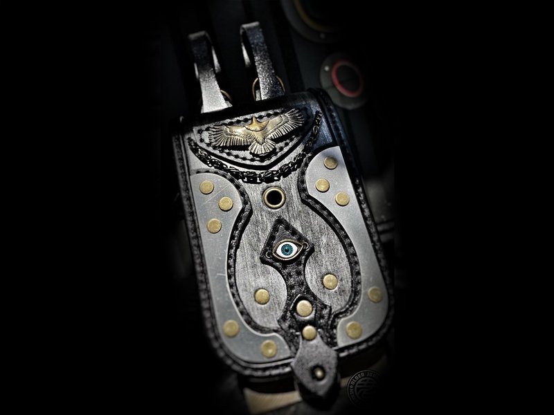 挂式手工腰包 - 其他 - 真皮 咖啡色