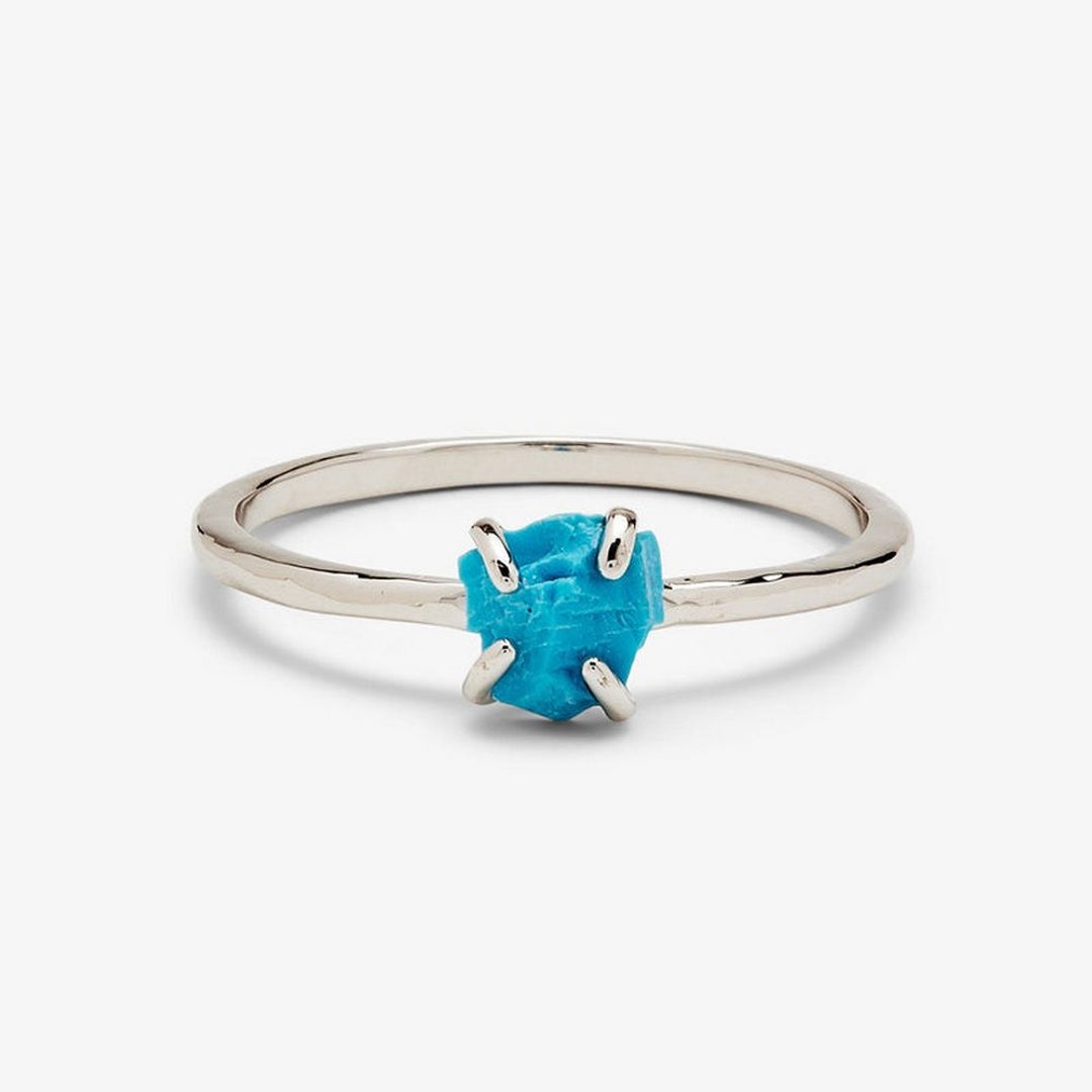 Pura Vida 美国手工  宝石耳环TURQUOISE 裸绿松石戒指 - 戒指 - 宝石 蓝色