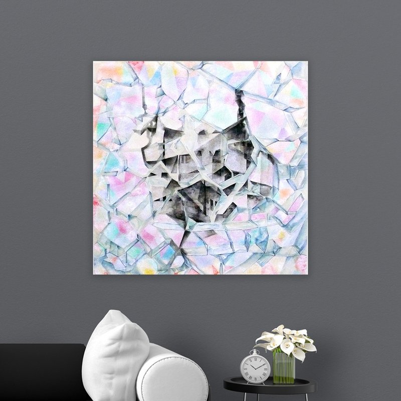 暖霓__彩墨/手绘/87x87cm - 海报/装饰画/版画 - 纸 多色