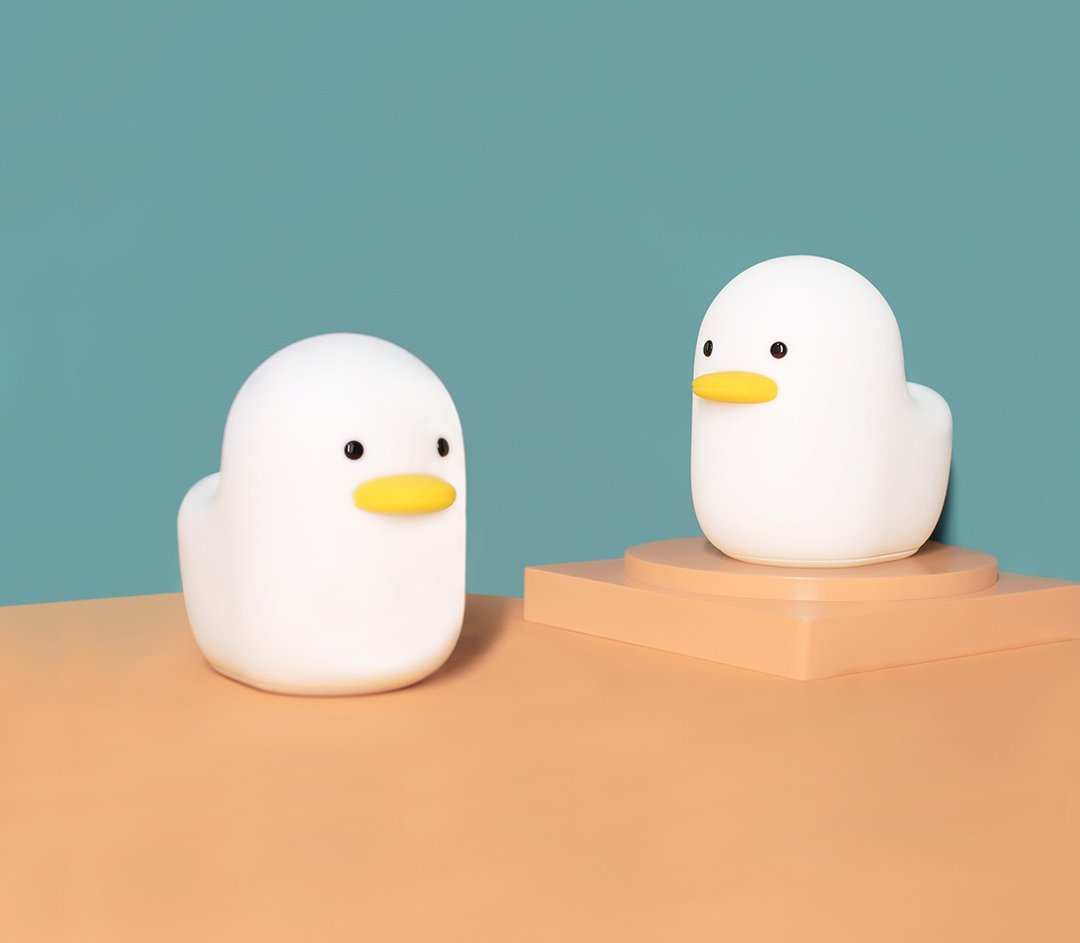 呆呆鸭入眠灯 DULL DUCK SLEEP LAMP - 灯具/灯饰 - 橡胶 白色
