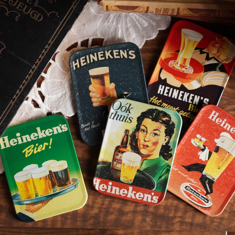 荷兰Heineken金属软木杯垫5入组 - 杯垫 - 其他金属 多色