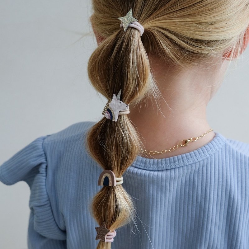 英国Mimi & Lula_AW25_梦幻王国_独角兽迷你发束8入 - 婴儿饰品 - 聚酯纤维 