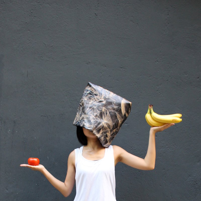 Illusory lunchbag扎染压纹羊皮 手拿包 | HARDROCK 黑啡 *限量款式* - 手拿包 - 真皮 咖啡色