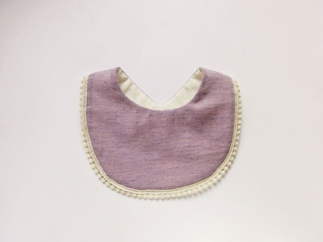 100% Organic Cotton Bib / Wisteria - 围嘴/口水巾 - 棉 紫色