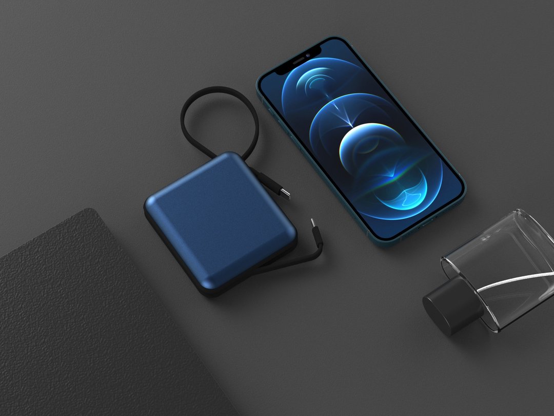 Vinnic 内置PD 快充线 10,000mAh QC 行动电源 - 海军蓝 - 充电宝/传输线 - 塑料 蓝色
